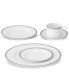 Whiteridge Platinum Set Of 4 Saucers, 6"