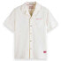 SCOTCH & SODA Crinkle Back-Embroidery short sleeve shirt