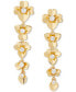 Фото #1 товара Gold-Tone Precious Pansy Linear Earrings