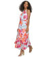 Фото #3 товара Women's Floral-Print Halter Maxi Dress