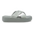 Фото #1 товара Puma Platform Velvet Slides Womens Grey Casual Sandals 38067502