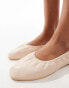 Фото #4 товара Truffle Collection ruched ballet flats in beige