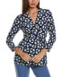 Anne Klein Wrap Top Women's Blue S