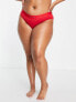 Calvin Klein Curve Embossed Icon cotton blend bikini style brief in red