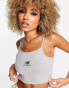 Фото #2 товара New Balance health club crop vest top in grey and greeen