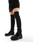 Фото #3 товара River Island wide fit knitted high leg boot in black