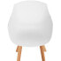 Фото #4 товара Krzesło kubełkowe skandynawskie plastikowe z drewnianymi nogami do 150 kg 2 szt. białe