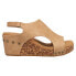 Фото #1 товара Corkys Carley Leopard Studded Wedge Womens Brown Casual Sandals 30-5316-TSLP