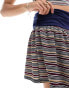 COLLUSION tennis mini skirt co-ord with fold over waistband in stripe