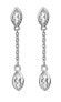 Фото #1 товара Elegant silver dangle earrings with diamonds Tender DE751