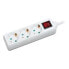 LogiLink LPS206 - 1.4 m - 3 AC outlet(s) - Type F - IP20 - White - 250 V