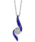 Фото #1 товара Macy's sirena® Jeans Diamond Twist Pendant Necklace (1/10 ct. t.w.) in 14k White Gold