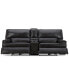 Фото #4 товара Binardo 99" 3 Pc Zero Gravity Leather Sectional with 2 Recliners and 1 Console, Created for Macy's