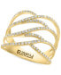 ფოტო #1 პროდუქტის Pavé Rose by EFFY® Diamond Ring (3/8 ct. t.w.) in 14k Yellow Gold (Also available in Rose Gold & White Gold)