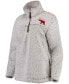 Women's Gray Alabama Crimson Tide Sherpa Super-Soft Quarter-Zip Pullover Jacket