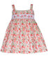 Фото #1 товара Платье для маленьких девочек Bonnie Baby с цветочным узором и смокинговым вставками