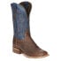 Фото #2 товара Tony Lama Jinglebob Embroidered Square Toe Cowboy Mens Blue, Brown Casual Boots