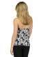 Women's Keyhole-Neck Tropical-Print Top