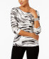 Petite Printed Jacquard Top, Created for Macy's