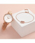 ფოტო #7 პროდუქტის Women's Rainbow Rose Gold-Tone Stainless Steel Bracelet Watch 34mm