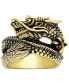 ფოტო #1 პროდუქტის Men's Dragon Ring in Yellow & Black Ion-Plated Stainless Steel