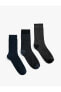 Basic 3'lü Soket Çorap Seti Desenli
