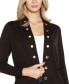 Women's Grommet Detail Cropped Knit Cardigan