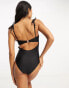 Фото #4 товара Ivory Rose Fuller Bust underwired swimsuit with tie up shoulder in black
