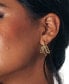 ფოტო #5 პროდუქტის 14K Gold Plated or Rhodium Plated Triple Chain Tenly Hoops Earrings