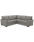 Фото #7 товара Ennia 2-Pc. Leather Sectional Sofa, Created for Macy's