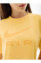 Фото #4 товара Sportswear Air Graphic Boyfriend Short-Sleeve bol kesim Kadın sarı T-shirt DX7918-795