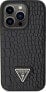 Guess Guess GUHCP15LPCRTHCK iPhone 15 Pro 6.1" czarny/black hardcase Croco Triangle Metal Logo - фото #3