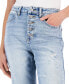 Фото #4 товара Juniors' Button-Fly Ankle Flare-Leg Jeans