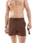 Фото #1 товара ASOS DESIGN swim shorts in short length in brown