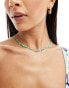 Фото #1 товара DesignB London pearl and bead necklace in turquoise