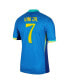 Фото #3 товара Men's Vini Jr. Blue Brazil National Team 2024 Away Replica Jersey