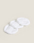 Pack of reusable cotton makeup-removal pads (pack of 3)