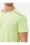 Erkek T-shirt Yeşil 4sam10065nk