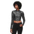 Фото #2 товара SUPERDRY Sequin Crop long sleeve high neck T-shirt