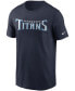 Фото #2 товара Men's Navy Tennessee Titans Team Wordmark T-shirt