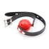 Фото #6 товара Кляп с дышащей матово-красной мячом Ball Gag Breathable Black/Red от FETISH ADDICT