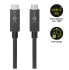 Wentronic 49254 - 1 m - USB C - USB C - USB 3.2 Gen 2 (3.1 Gen 2) - 20000 Mbit/s - Black