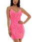 Фото #1 товара Juniors' Sequined Strappy Open-Back Dress