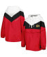 ფოტო #1 პროდუქტის Women's Black, Red Chicago Blackhawks Staci Half-Zip Windbreaker Jacket