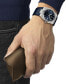 ფოტო #5 პროდუქტის Men's PRX Blue Leather Strap Watch 40mm
