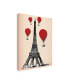 Фото #2 товара Fab Funky Eiffel Tower and Red Hot Air Balloons Canvas Art - 36.5" x 48"
