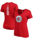 Фото #2 товара Women's Paul George Red LA Clippers Playmaker Logo Name Number V-Neck T-shirt