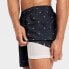 Men's 7" Boat Print Swim Shorts with Boxer Brief Liner - Goodfellow & Co Black S