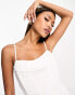 NaaNaa mesh ruched mini dress with corset detail in white