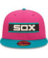 Фото #3 товара Men's Pink, Green Chicago White Sox Cooperstown Collection Comiskey Park Passion Forest 59FIFTY Fitted Hat